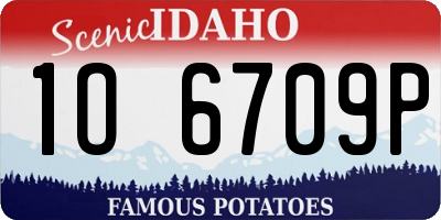 ID license plate 1O6709P