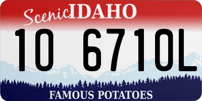 ID license plate 1O6710L