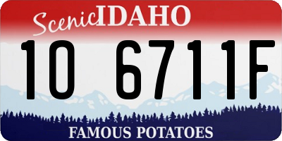 ID license plate 1O6711F