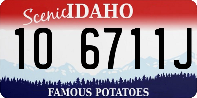 ID license plate 1O6711J