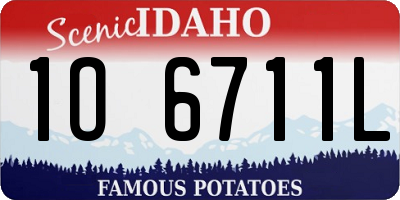 ID license plate 1O6711L
