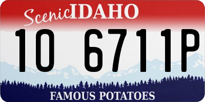 ID license plate 1O6711P