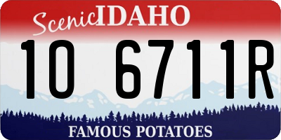 ID license plate 1O6711R