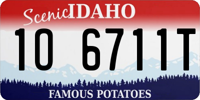 ID license plate 1O6711T
