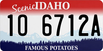 ID license plate 1O6712A
