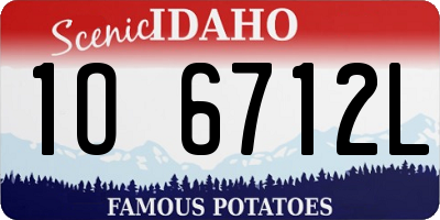 ID license plate 1O6712L