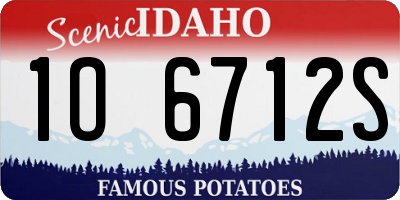 ID license plate 1O6712S