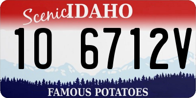 ID license plate 1O6712V