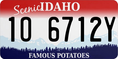 ID license plate 1O6712Y
