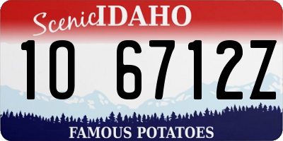 ID license plate 1O6712Z