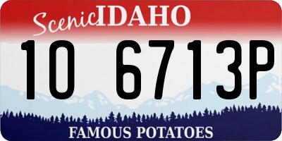 ID license plate 1O6713P