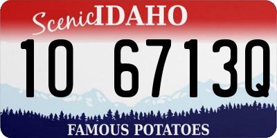 ID license plate 1O6713Q