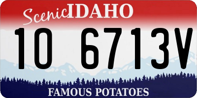 ID license plate 1O6713V