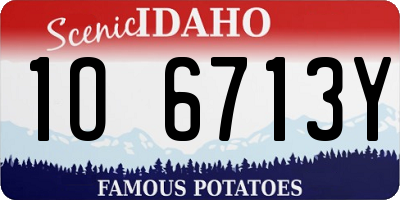 ID license plate 1O6713Y