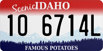 ID license plate 1O6714L
