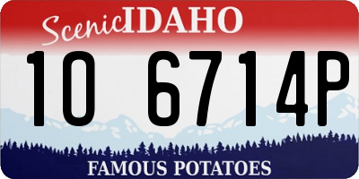ID license plate 1O6714P