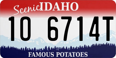 ID license plate 1O6714T