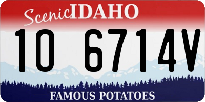 ID license plate 1O6714V
