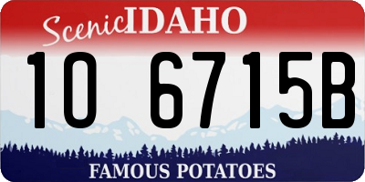 ID license plate 1O6715B