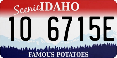 ID license plate 1O6715E