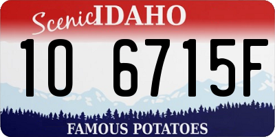 ID license plate 1O6715F