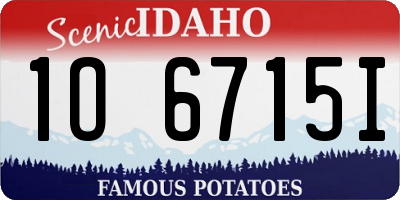 ID license plate 1O6715I