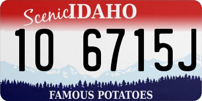 ID license plate 1O6715J