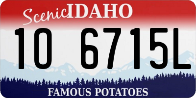 ID license plate 1O6715L