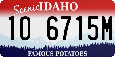 ID license plate 1O6715M