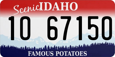 ID license plate 1O6715O