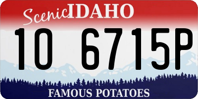 ID license plate 1O6715P