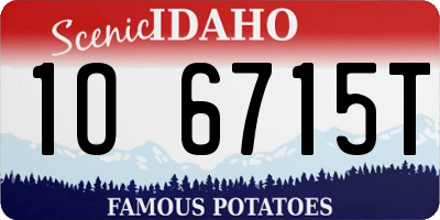 ID license plate 1O6715T