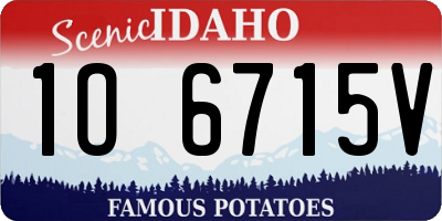 ID license plate 1O6715V