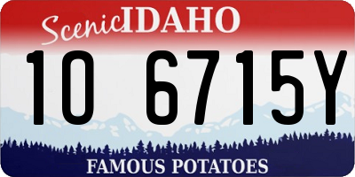 ID license plate 1O6715Y
