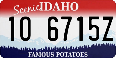 ID license plate 1O6715Z