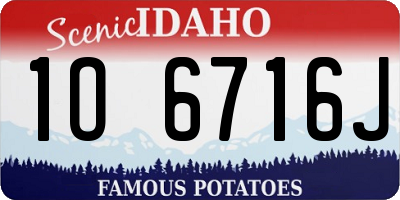 ID license plate 1O6716J