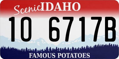 ID license plate 1O6717B