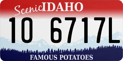 ID license plate 1O6717L