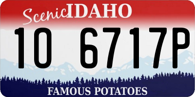 ID license plate 1O6717P