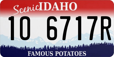 ID license plate 1O6717R
