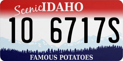 ID license plate 1O6717S