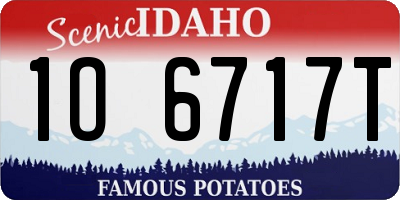 ID license plate 1O6717T