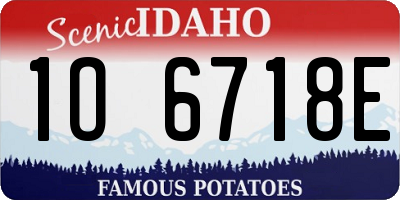 ID license plate 1O6718E
