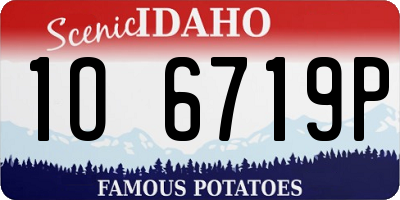 ID license plate 1O6719P