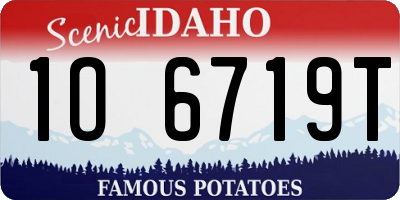 ID license plate 1O6719T