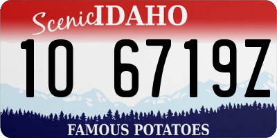 ID license plate 1O6719Z