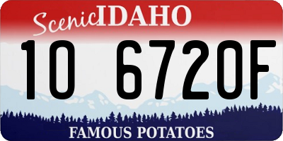 ID license plate 1O6720F