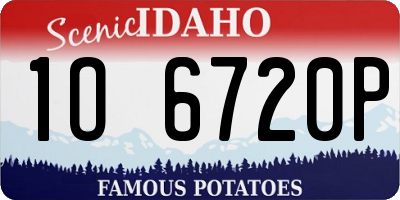 ID license plate 1O6720P