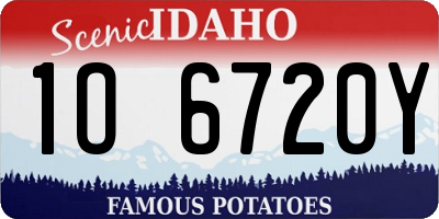 ID license plate 1O6720Y