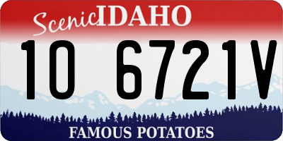 ID license plate 1O6721V